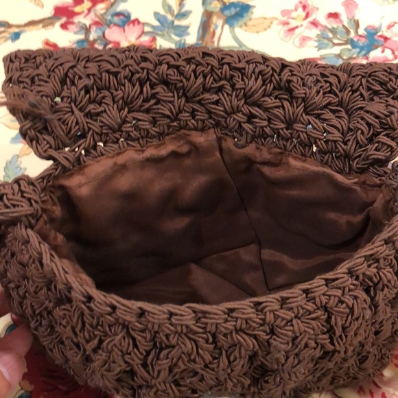 Handmade Macrame Brown Bag - Picture 3 of 4